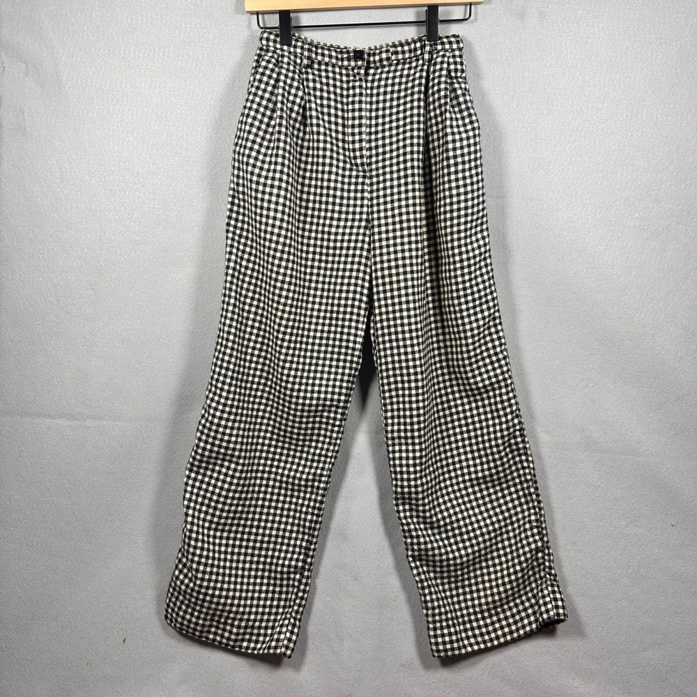 Vintage Womens Versus Gianni Versace 90s Houndstooth Pleated Trousers Ittierre